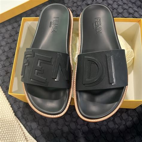 fendi pool slides|fendi twist detail slides.